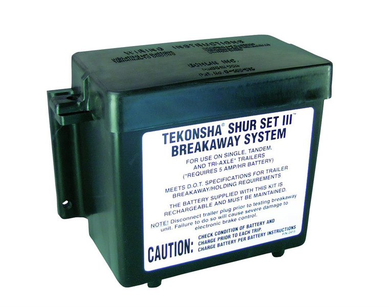 Tekonsha Trailer Breakaway System Kit 20005 Shur-Set III; Use With 1 To 4 Axles With Electric Brakes