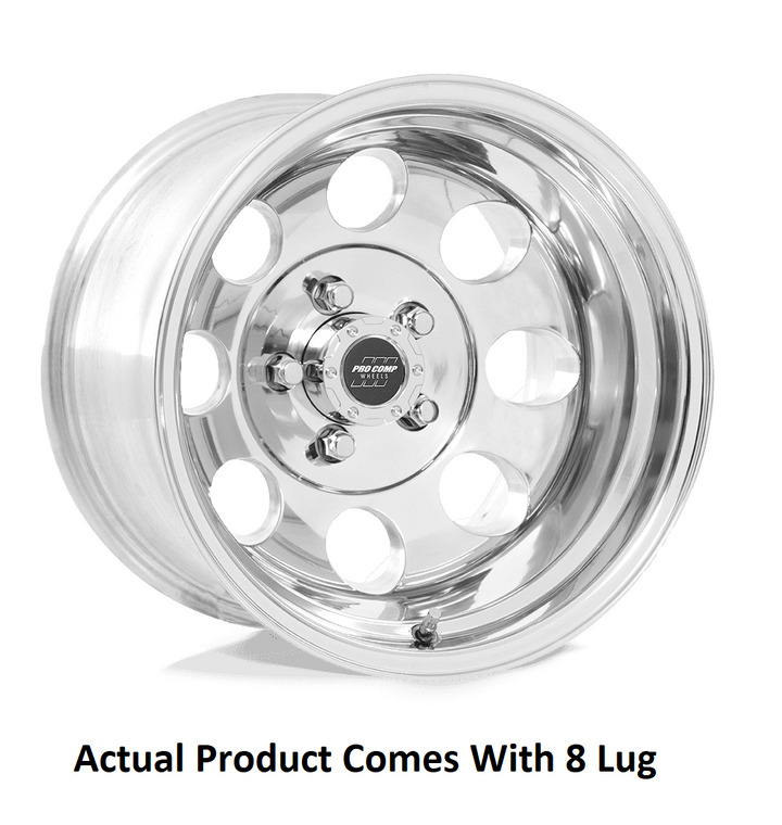 Pro Comp Wheels Wheel PXA1069-7970 PA69 Vintage; 17 Inch Diameter x 9 Inch Width; 8 x 170 Millimeter/8 x 6.69 Inch Bolt Pattern; -6 Millimeter Offset; 4.76 Inch Backspacing; 60 Degree Conical Seat Lug; 130.81 Millimeter Center Bore; Modular