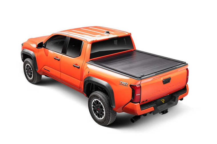 Fits 2024-2024 Toyota Tacoma Retrax Tonneau Cover T-80870 RetraxPRO XR; Manual Retractable; Low Profile; Matte Black; Aluminum; Key Lockable; With Trax Rail System; Compatible With T-Slot Accessories From Rhino Rack/Yakima/Thule