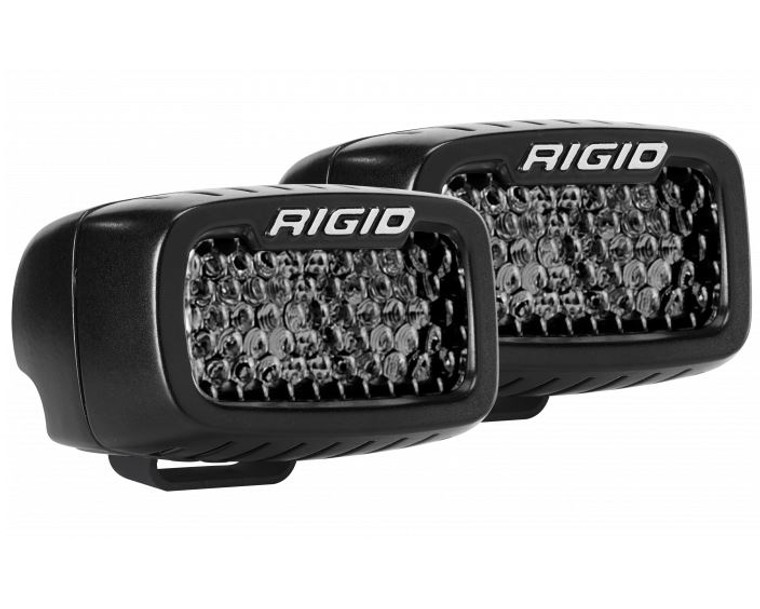Rigid Lighting Driving/Fog Light 905513BLK Driving/Fog Light; SR-Q Series Midnight Edition; LED Bulb; Clear Bulbs; 2 Inch x 5 Inch Rectangular; 30 Watt Bulbs Amp Draw 2.1 AMP; Diffused Spot Beam; 1411 Raw Lumens
