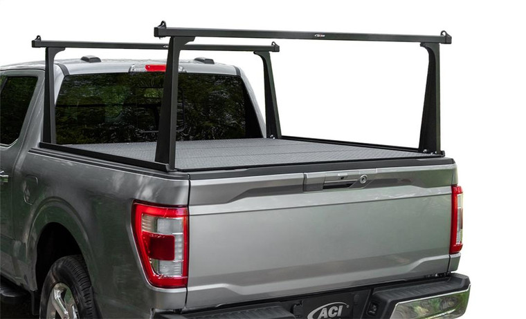 ACCESS Covers Ladder Rack F2010062 ADARAC PRO; 500 Pound Capacity; Stake Pocket Mount; Direct-Fit; 27 Inch Height; Matte Black; Aluminum