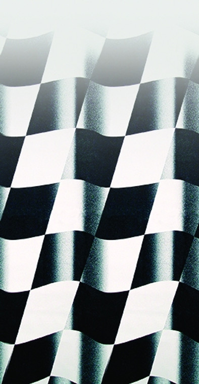 Durable Checkered Flag Awning Fabric | 17'2" x 8' | With White Weatherguard | RV Patio | High-Quality Vinyl