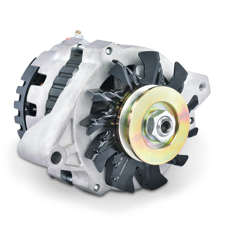 Proform Parts Alternator/Generator 66430.16N Alternator/Generator; GM CS130; GM CS130; Machined Pulley; 160AMP; 1 Wire; With Internal Regulator; Satin Finish