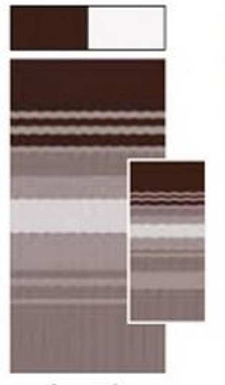 Carefree RV Sierra Brown Dune Stripe Awning Fabric | Replacement For 20ft Patio Awnings | Vinyl with White Weatherguard