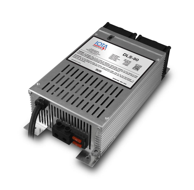 IOTA Engineering Power Converter DLS-90/IQ4 DLS Series; 1200 Continuous Watts; 90 Amps Continuous Output; 80 Percent Efficiency; With Short Circuit/Reverse Polarity/Over Load/Thermal Protection; With Built-In IOTA IQ4 Smart Charge Controller