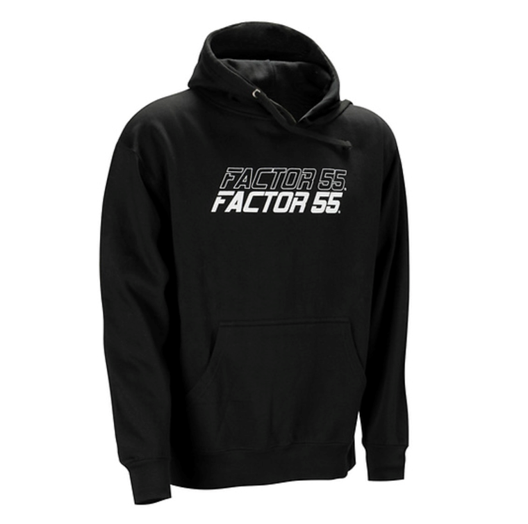 Factor 55 Sweatshirt 40856 Elevation; Men; Small; Pullover; Black; 80 Percent Cotton/20 Percent Polyester; With Hood