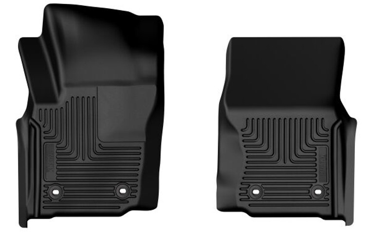 Fits 2024-2024 Toyota Tacoma Husky Liner Floor Liner 13931 WeatherBeater; Molded Fit; Raised Ridge; Black; 2 Piece