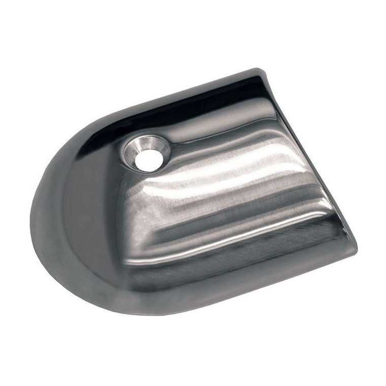 Taco Boat Rub Rail End Cap F16-0039 Polished; Silver; 316 Stainless Steel; Single