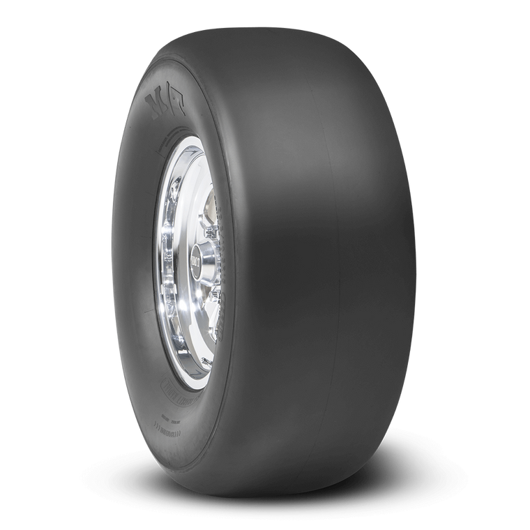 Mickey Thompson Tires Tire 250803 Pro Bracket Radial; P28 x 10.5R17; Drag Race Use Only; Fiberglass Belted; Radial; X5 Medium Compound Cooler Running Version Of M5; Black Sidewall; Tubeless; 2 Ply Sidewall; No Warranty; Load Range Standard Load