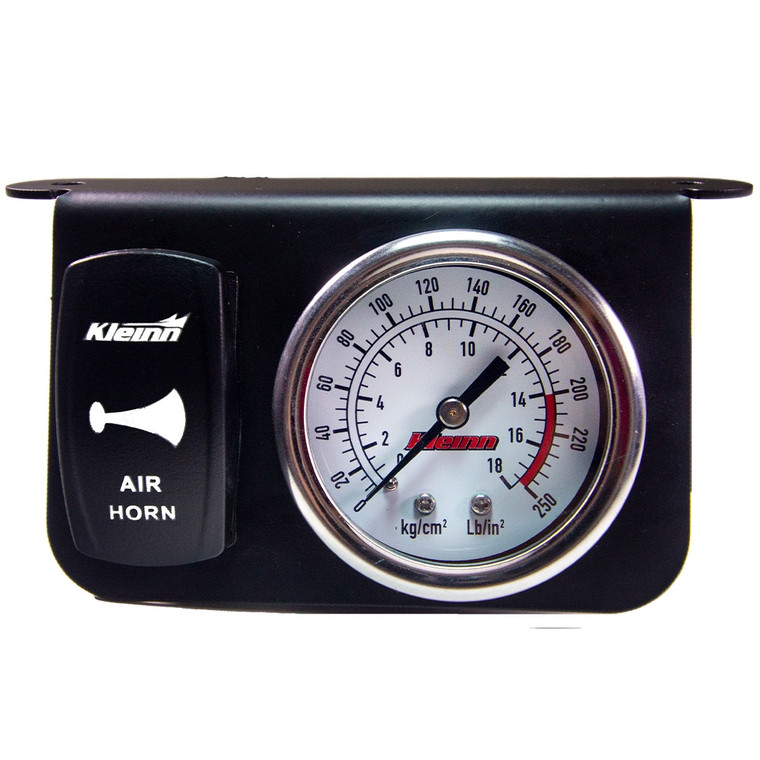 Kleinn Gauge Air Pressure 1303W 2 Inch Diameter; Dual Needle; 0-150 PSI; Analog; White Face/Silver Bezel