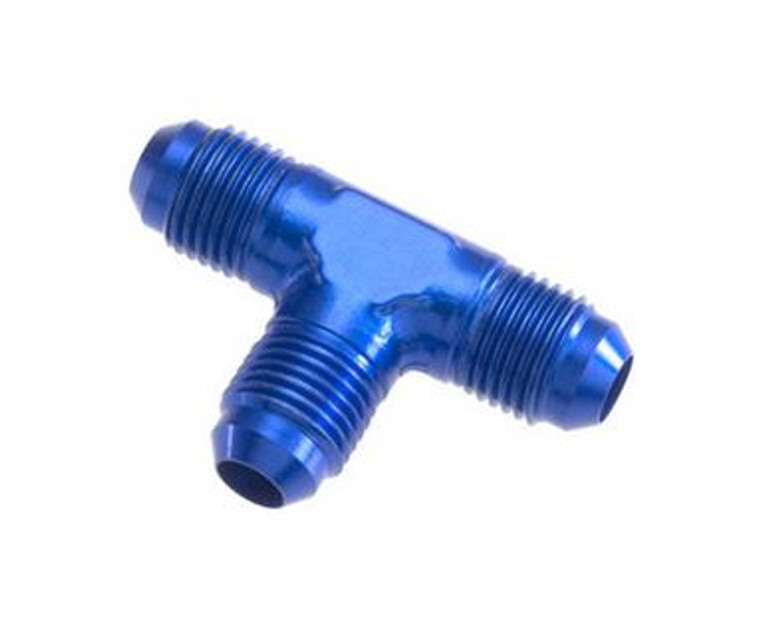 Redhorse Performance Adapter Fitting 824-08-1 824 Series; -8 AN Male To -8 AN Male Tee; Anodized; Blue; Aluminum; Single