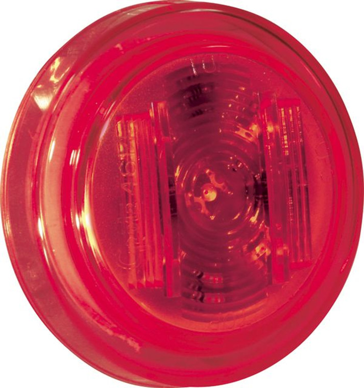 Grote Industries Clearance Light 46142 LED; Round; 2.5Inch Diameter x 0.75 Inch Height; Red Lens; Polycarbonate Housing; With Encapsulant Potting