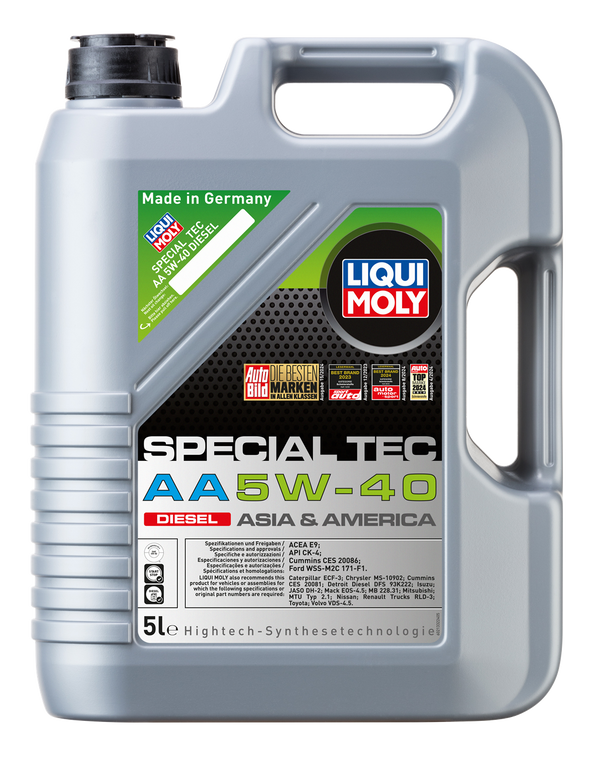 Liqui Moly Oil 20426 Special Tec; SAE 5W-40; Synthetic; 5 Liter Jug; Single