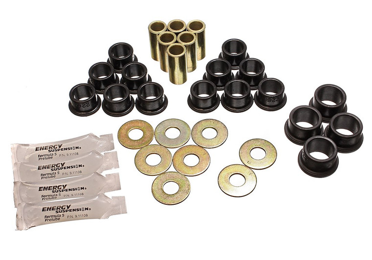 Energy Suspension Control Arm Bushing 5.3117G Black; Polyurethane; Includes Upper and Lower Bushings