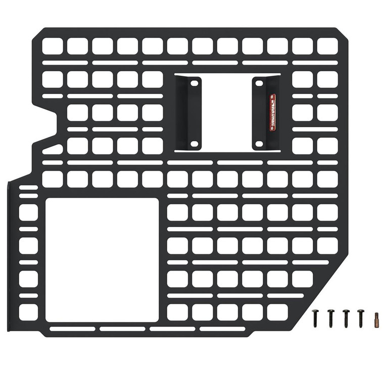 Fits 2021-2024 Ford F-150 BuiltRight Industries Molle Cargo Panel 102003 Bedside Mount; Screw On; Powder Coated; Textured Black; Steel