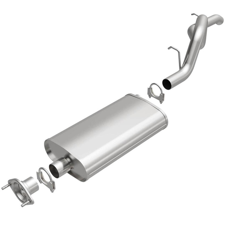 Fits 1997-2006 Jeep Wrangler TJ BRE Exhaust Exhaust System Kit 106-0002 Direct-Fit Exhaust Series Cat-Back System; Aluminized Steel; With Muffler; 2-1/4 Inch Pipe Diameter; Single Exhaust With Single Exit; Rear Exit; Without Tips