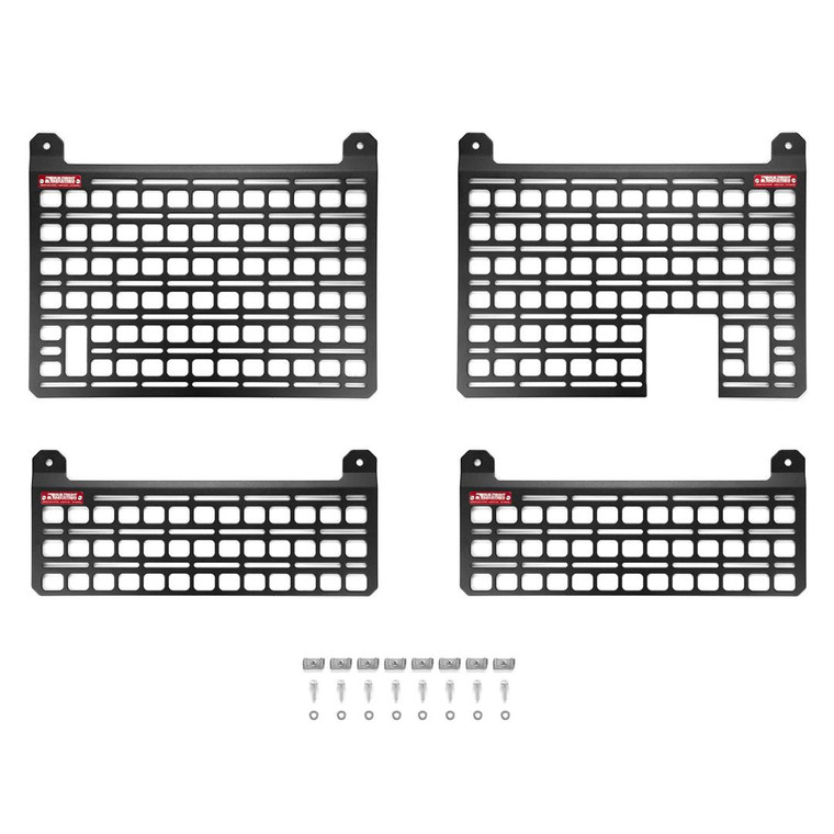 BuiltRight Industries Molle Cargo Panel 102114 Bedside Mount; Screw On; Powder Coated; Textured Black; Steel