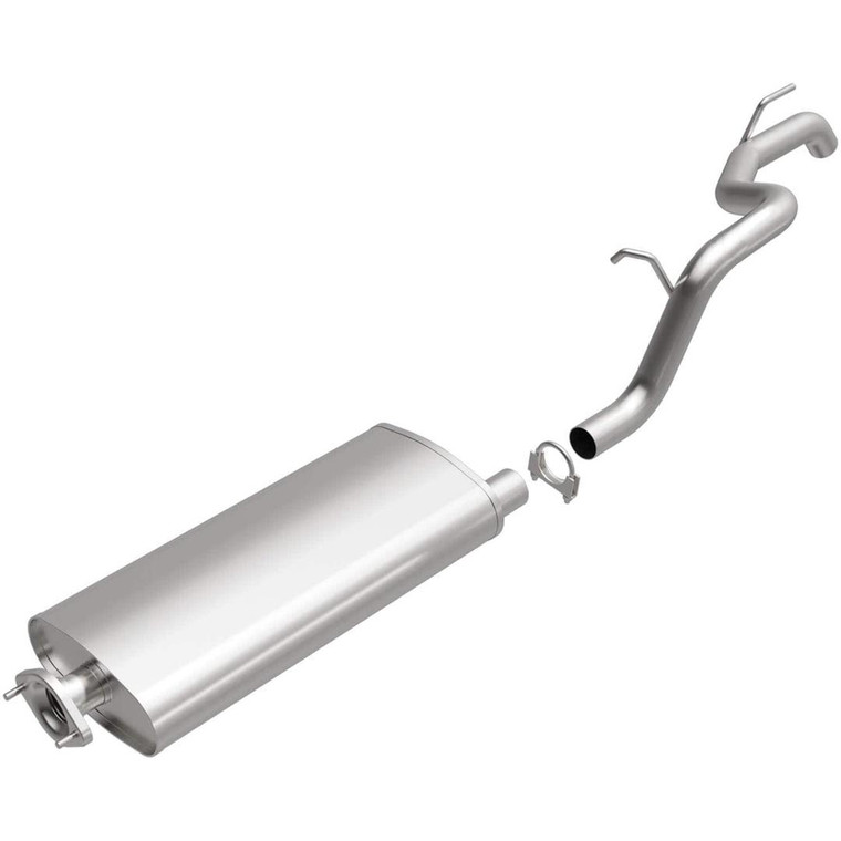 Fits 2002-2007 Jeep Liberty BRE Exhaust Exhaust System Kit 106-0012 Direct-Fit Exhaust Series Cat-Back System; Aluminized Steel; With Muffler; 2-1/4 Inch Pipe Diameter; Single Exhaust With Single Exit; Rear Exit; Without Tips