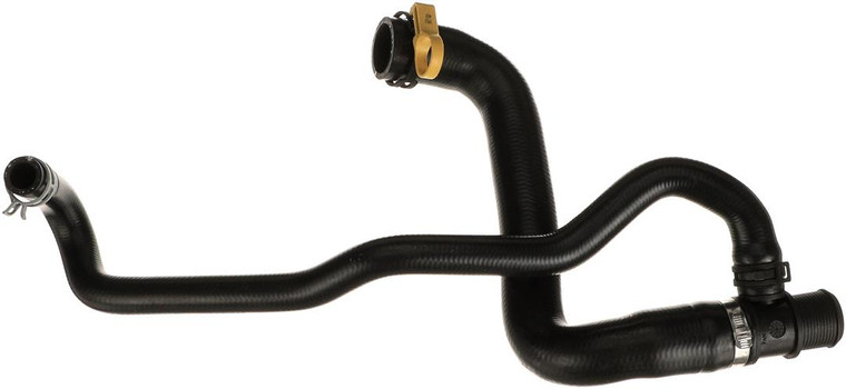 Gates Radiator Hose 51771 OE Replacement; 17-1/2 Inch Centerline Length; 0.58 Inch/1.2 Inch/1.3 Inch Inside Diameter; EPDM/Plastic/Steel