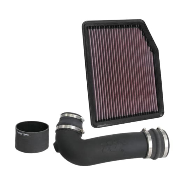 K & N Filters Cold Air Intake 57-3108 57 Series FIPK; Black Polyethylene Tube; Red Filter; Without Heat Shield