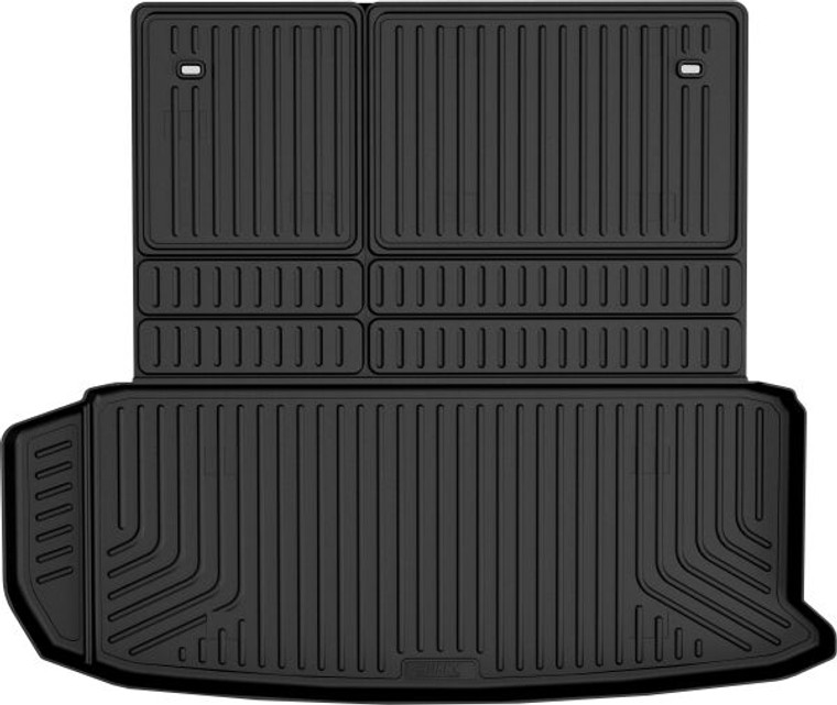 Fits 2024-2025 Toyota Grand Highlander Husky Liner Cargo Area Liner 25451 WeatherBeater; Direct Fit; Raised Edges; Black; TPO Thermoplastic Olefin; Non-Skid