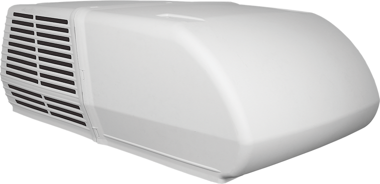 Coleman Mach Air Conditioner 38204-0665 Roughneck; Fits 14 Inch x 14 Inch Vent Openings; 15000 BTU; Ducted Or Non Ducted; Textured White; 120 Volt; 13.1 Amp Compressor Draw; Without Heat Pump; Without Condensate Pump; 79.5 Pounds