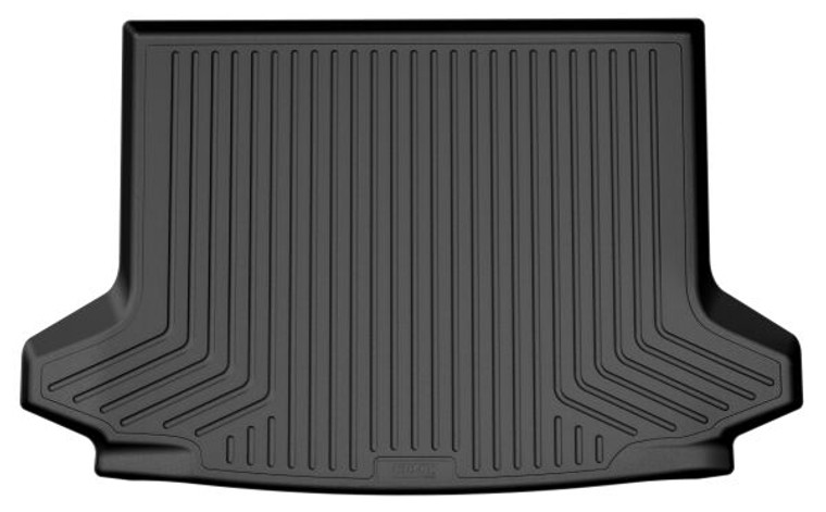 Fits 2024-2025 Chevrolet Blazer EV Husky Liner Cargo Area Liner 22371 WeatherBeater; Direct Fit; Raised Edges; Black; TPO Thermoplastic Olefin; Non-Skid