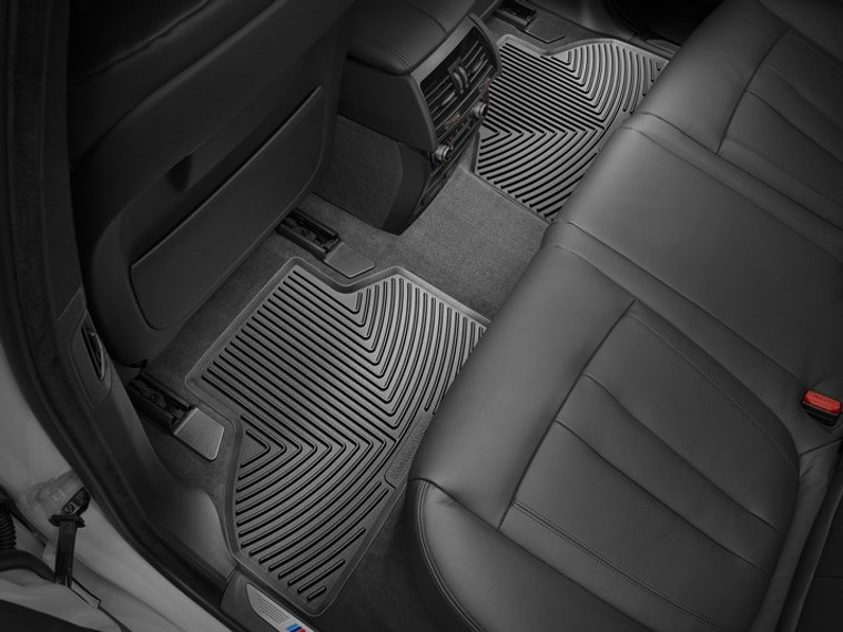 Weathertech Floor Mat W683 All-Weather; Direct-Fit; Deeply Sculpted Channels; Black; Thermoplastic Elastomer TPE; 2 Piece