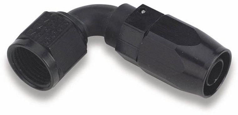 Earl s Plumbing Hose End Fitting AT809106ERL Ano-Tuff; -6 AN Hose; -6 AN Female Outlet; 90 Degree; Anodized; Black; Aluminum; Single; Bagged Packaging