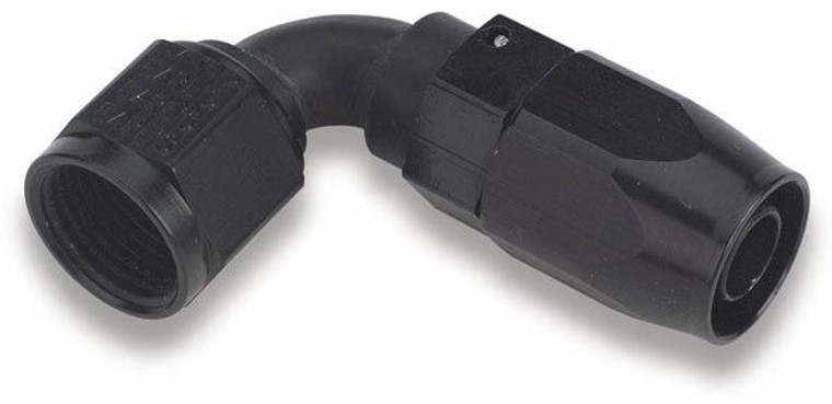 Earl s Plumbing Hose End Fitting AT809108ERL Ano-Tuff; -8 AN Hose; -8 AN Female Outlet; 90 Degree; Anodized; Black; Aluminum; Single; Bagged Packaging