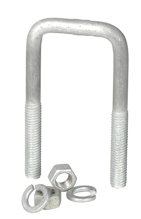 C.E. Smith Trailer Boat U Bolt 15283GA 3-13/16 Inch Inside Length; 3-1/16 Inch Inside Width; 1/2 Inch-13 Thread Size; Square; With Nut And Washer; Galvanized; Steel