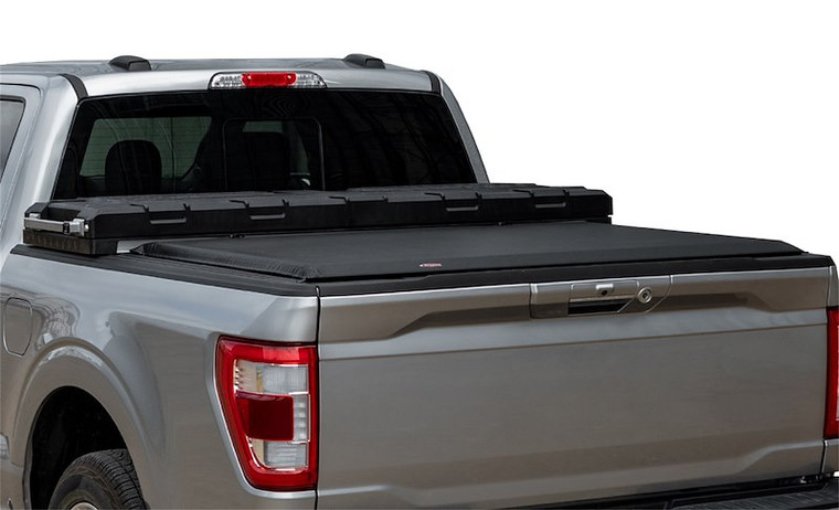 ACCESS Covers Tonneau Cover 61219 Toolbox; Soft Roll-Up Hook And Loop; Lockable Using Tailgate Handle Lock; Black; Vinyl