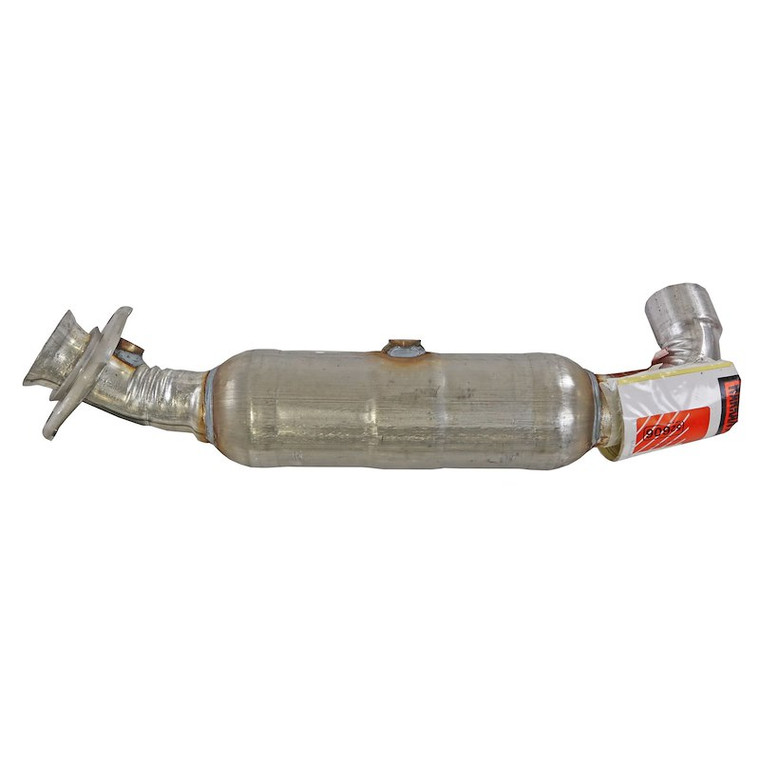 Fits 2015-2020 Ford F-150 Walker Exhaust Catalytic Converter 52606 Ultra Direct-Fit; Round Stainless Steel Case; Single 3 Inch 2-Bolt Loose Flange With Spherical Flare; Single 2-1/2 Inch Pipe Connection; 13 Inch Body Length/25-1/4 Inch Overall Length