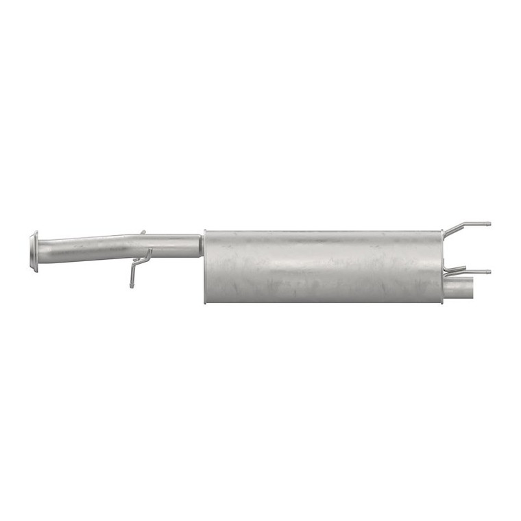 Walker Exhaust Exhaust Muffler 55977 Quiet-Flow SS Muffler Assembly; OE Replacement; Oval Stainless Steel Case; Single 3.11 Inch Inlet; Single 3.11 Inch Outlet; 30 Inch Body Length/57.93 Inch Overall Length