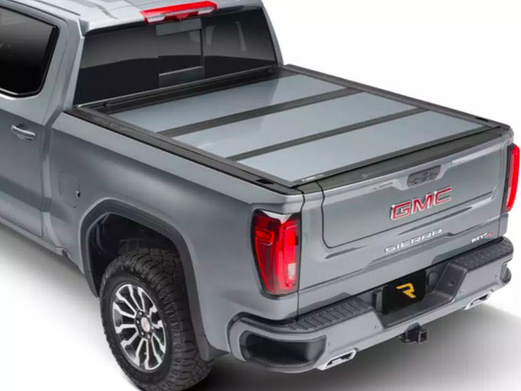 UnderCover Tonneau Cover AR12018L-41 FUSION; Hard Folding; Low Profile; 2 Folds/3 Panels; Black - Vehicle Color Code 41; Aluminum; Non-Locking; With EPDM Rubber Hinges/Perimeter Seal/Dual Action Tailgate Seal