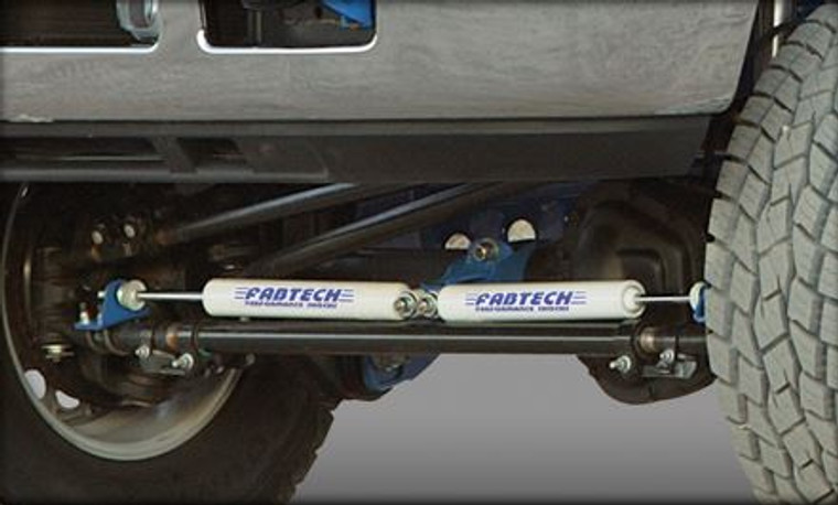 Fabtech Motorsports Steering Stabilizer FTS8000 Performance; Dual; With Mounting Brackets