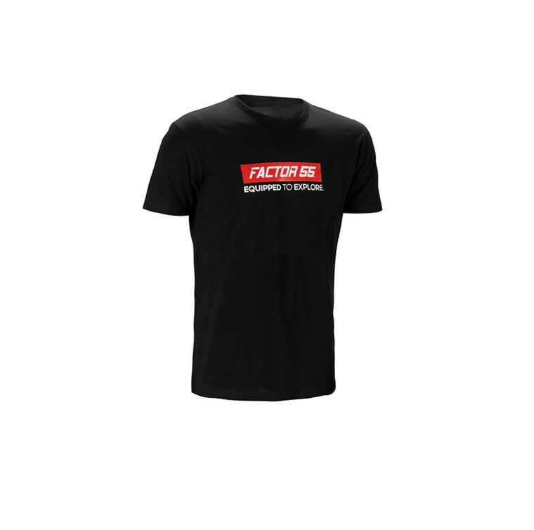 Factor 55 T Shirt 40832 F55 ORIGINAL; Men; Small; Short Sleeve; Black; 90 Percent Cotton/10 Percent Polyester