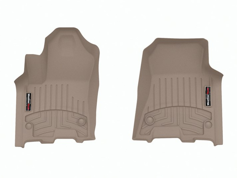 Fits 2025-2025 Ram 1500 Weathertech Floor Liner 4518771 FloorLiner; Molded Fit; Tan; Thermoplastic Polyolefin TPO; 2 Piece