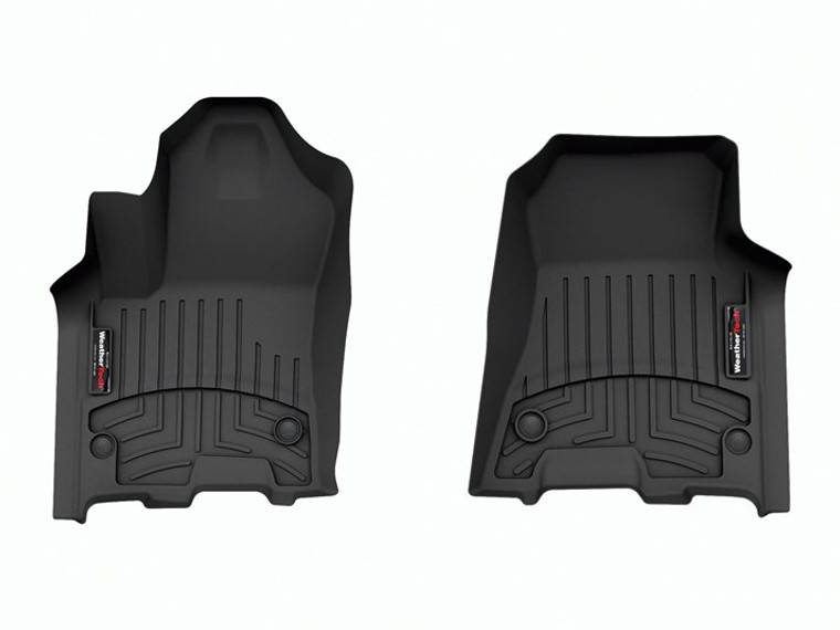 Fits 2025-2025 Ram 1500 Weathertech Floor Liner 4418771 FloorLiner; Molded Fit; Black; Thermoplastic Polyolefin TPO; 2 Piece