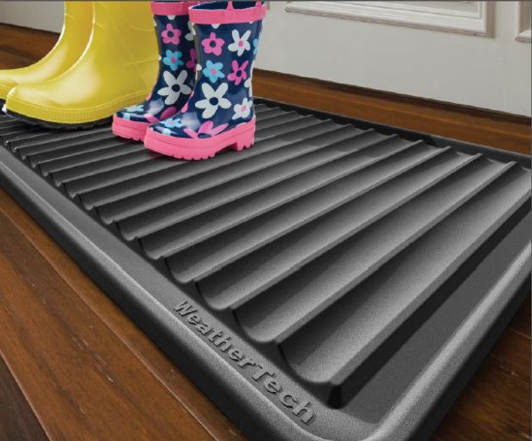 Weathertech Boot Tray IDMBT1G BootTray; 16 X 36 Inch; With Deep Channels; Gray; Thermoplastic Elastomer TPE