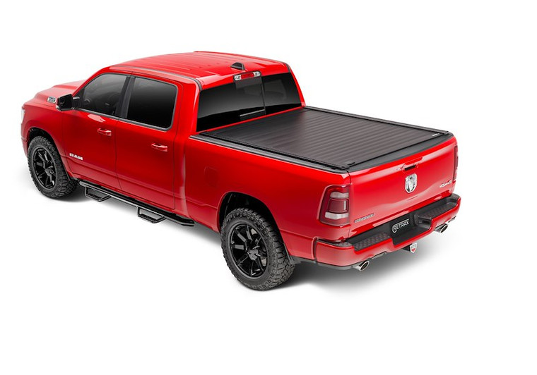 Fits 2024-2025 Toyota Tacoma Retrax Tonneau Cover T-90871 PowertraxPRO XR; Power Retractable; Low Profile; Matte Black; Aluminum; Remote Control Lock; With Trax Rail System; Compatible With T-Slot Accessories From Rhino Rack/Yakima/Thule