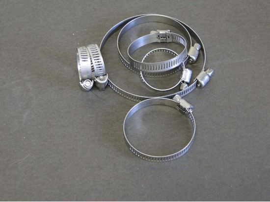 Helix Racing Hose Clamp 111-6205 0.27 Inch To 0.66 Inch Clamping Range; Worm Gear Style; Stainless Steel; Pack Of 10