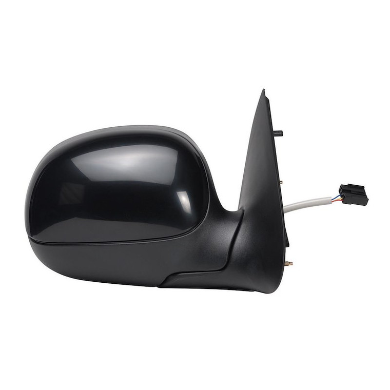 K-Source Exterior Mirror 61023F OEM Replacement; Single; Black; Electric; Foldaway; Without Heated Mirrors; Without Turn Signal Indicators; With Wiring Harness