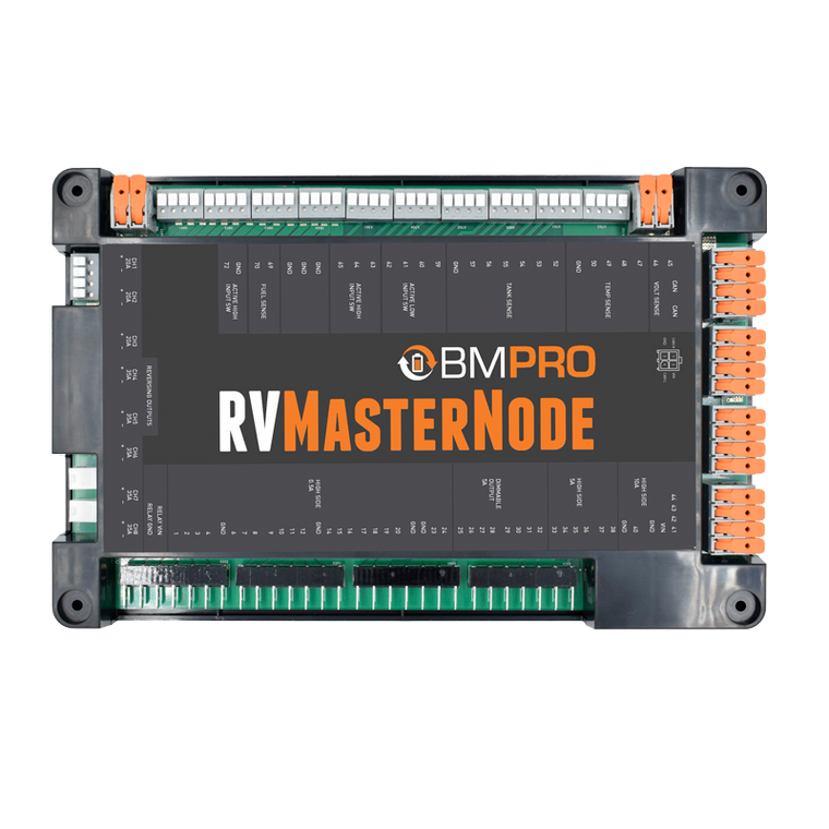 BMPRO RV Monitoring System RVMN101B RVMaster; Used To Power And Monitor RV Features And Accessories; Works With RVMaster Smart RV Systems; Bluetooth And Smartphone App Compatible; 8 To 15 Volt DC Input Voltage; IP20 Rating