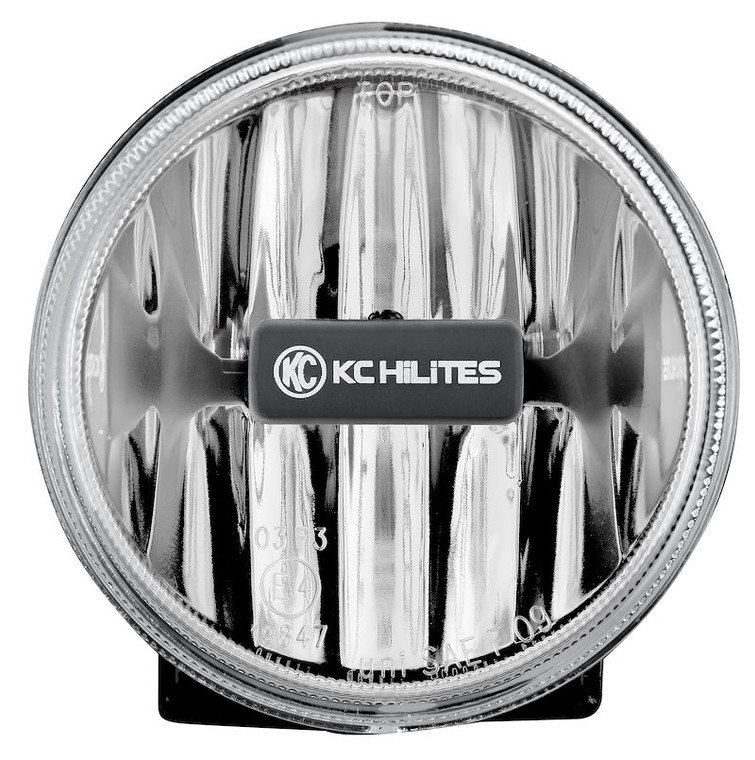 KC Hilites Driving/Fog Light 1493 Driving/Fog Light; Gravity; LED Bulb; Clear Bulbs; 4 Inch Round; Fog Beam; 866 Lumens; Clear Lens; Black Housing; Universal Mount; Single