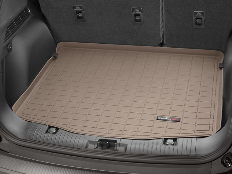 Fits 2020-2024 Ford Escape Weathertech Cargo Area Liner 411323 Direct Fit; Raised Edges; Tan; Custom Blended TPE Thermoplastic Elastomer; Non-Skid