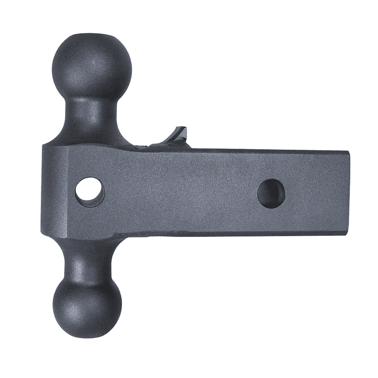 Gen-Y Hitch Trailer Hitch Ball Mount GH-061 Compatible With 2-1/2 Inch GEN-Y Receivers; 21000 Pound Capacity; With 2-5/16 Inch and 2 Inch Balls; 5 Inch Length; Black; Steel; Without Pin and Clip