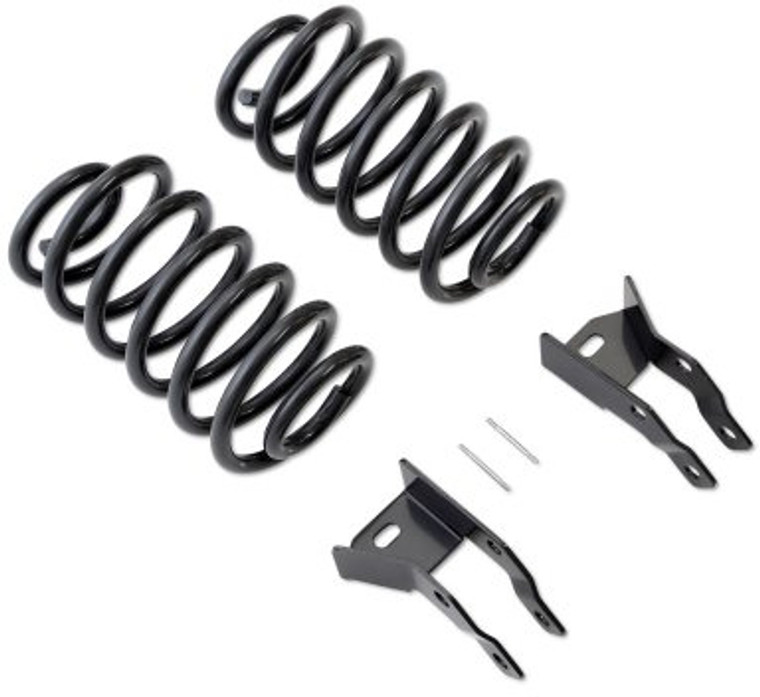 MaxTrac Coil Spring 201240 4 Inch Drop; Powder Coated; Grey; Set Of 2; With Shock Brackets