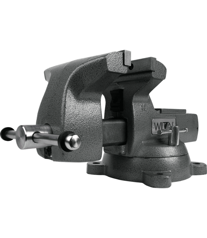Wilton Tools JPW Industries Vise 21800 Machinist; 8-1/4 Inch Jaw Opening; 8 Inch Jaw Width; 4-3/4 Inch Throat Depth; 360 Degree Swivel Base; Built-In Anvil; Gray