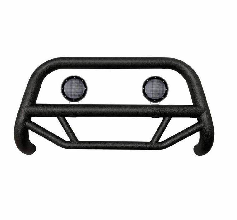 Black Horse Offroad Bull Bar MBT-MG612-PLFB Max T; 2-1/2 Inch Diameter Tube; Powder Coated; Textured Black; Steel; Without Skid Plate; With License Plate Relocator